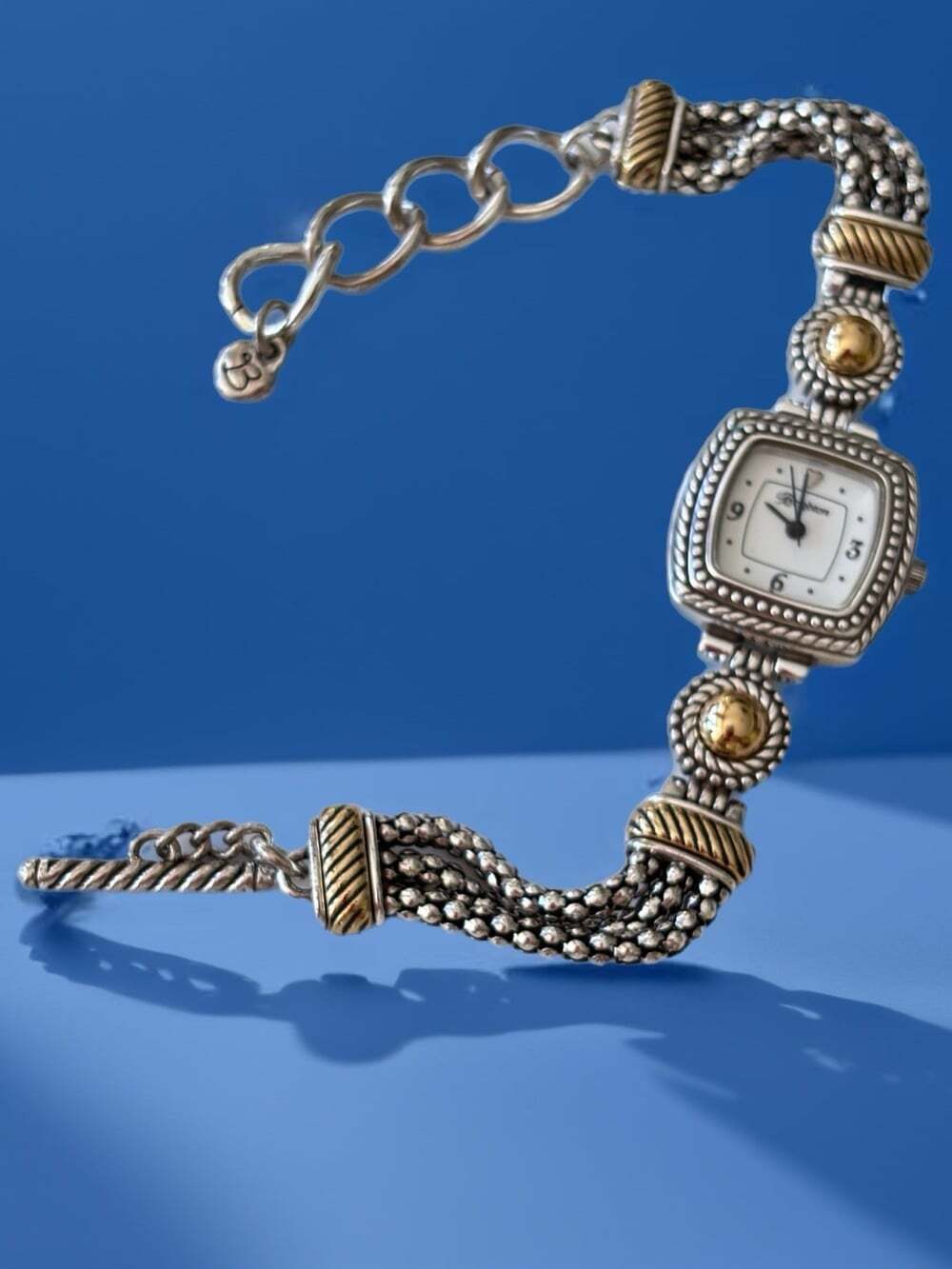 Brighton Tuscany Retired Two-Tone Watch Comes With NEW BATTERY